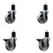 Service Caster 4'' Semi Steel Wheel Swivel 1-3/4'' Expanding Stem Caster Set 2 Brakes, 4PK SCC-EX20S414-SSS-2-PLB-2-134 - alternate 1